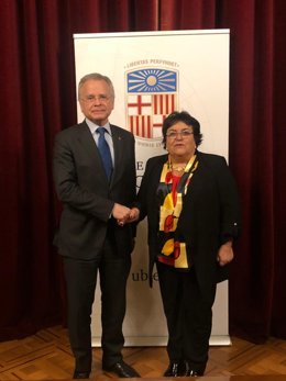 Joan Elias (UB) y María José Figueras (URV)
