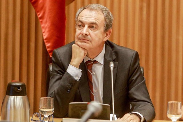El expresidente del Gobierno, José Luis Rodríguez Zapatero, durante la presentación de la Fundación Carme Chacón en la sala Ernest Lluch en el Congreso de los Diputados en Madrid, a 1 de octubre de 2019.