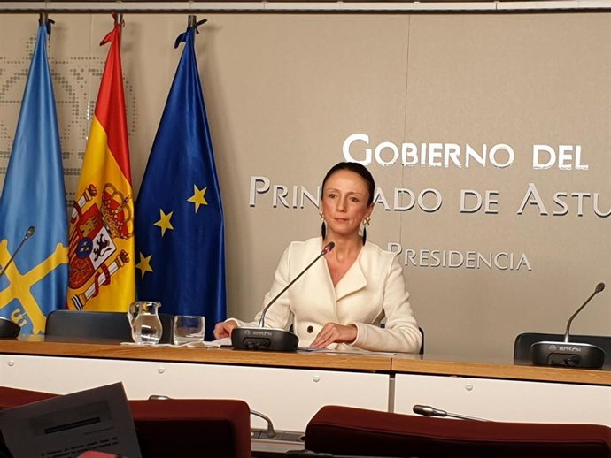 La portavoz del Gobierno del Principado y consejera de Servicios Sociales y Bienestar, Melania Álvarez.