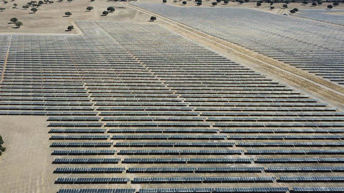 Imagen de una instalación de Endesa de paneles fotovoltaicos.