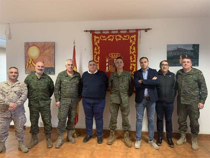 Encuentro de militares de la Subdelegación de defensa con medios de comunicación de Lleida, el 24 de enero de 2020.