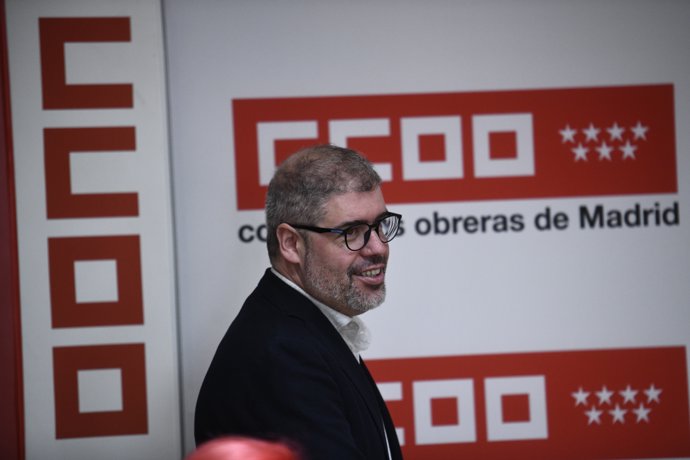 El secretario general de CCOO, Unai Sordo a su llegada para presentar la 'Agenda social para la mayoría' al Consejo Confederal del sindicato en la sede de CC.OO, en Madrid (España), a 18 de diciembre de 2019.