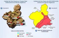 Se mantiene en Cartagena el nivel de aviso 3 por contaminación de partículas en suspensión PM10 para el sábado