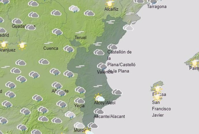 Predicción meteorológica para la Comunitat Valenciana