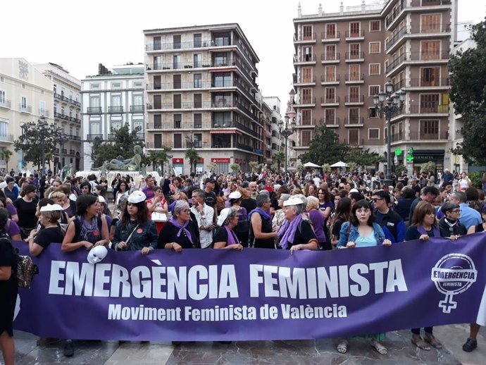 Manifestación por la emergencia feminista de la Noche Violeta de Valncia 2019