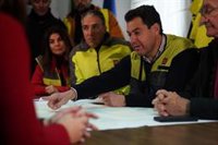 Moreno destaca la coordinación entre la Junta y otras administraciones ante la lluvia en Málaga