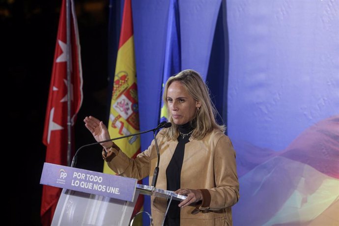 La secretaria general del PP de Madrid, Ana Camíns, durante un mitin del PP en Madrid (España), a miércoles 6 de noviembre de 2019,