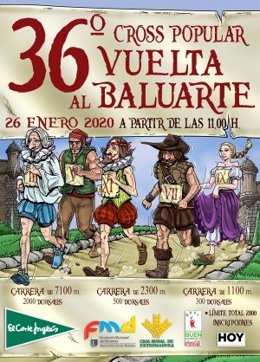 Cartel de la carrera popular Vuelta al Baluarte de Badajoz