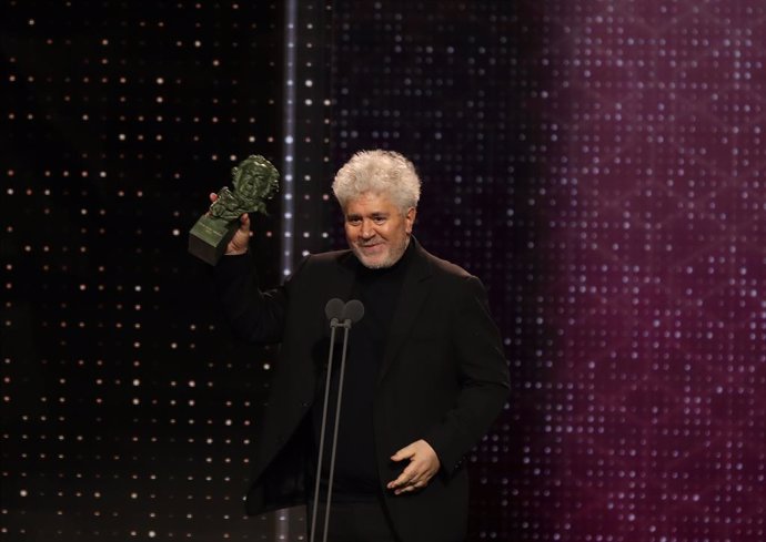 Mejor guion original para Pedro Almodóvar por Dolor y gloria en la a XXXIV edición de los Premios Goya, en Málaga (Andalucía, España), a 25 de enero de 2020.