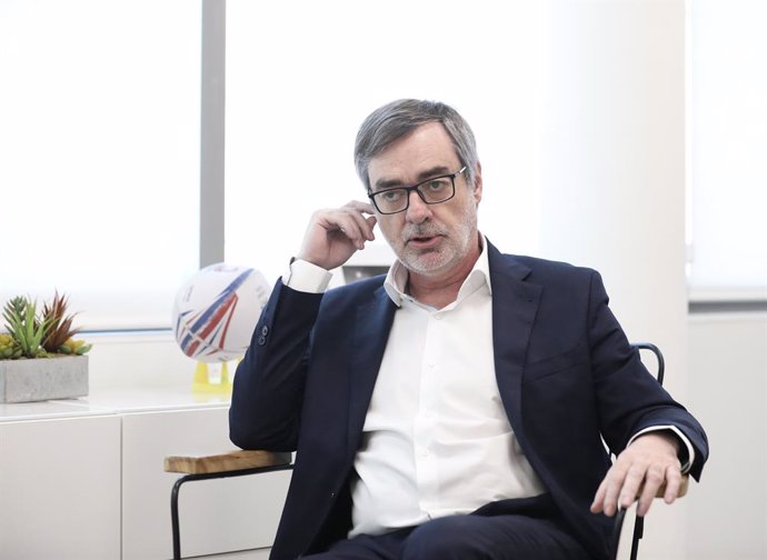 El secretari general en funcions de Ciutadans, José Manuel Villegas en una intervenció  a una entrevista d'Europa Press, a la seu de Ciutadans, Madrid (España), 22 de gener del 2020.