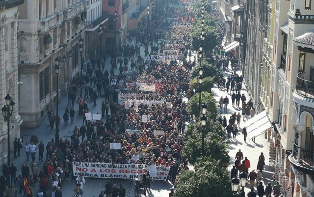 Manifestación por la sanidad pública en Sevilla