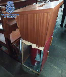 Daños ocasionados en el robo de una iglesia de Vegueta, en Las Palmas de Gran Canaria