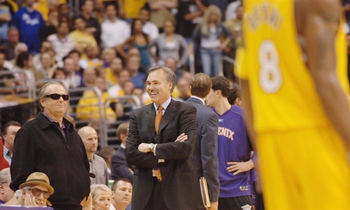 Jack Nicholson en un partido de los Lakers