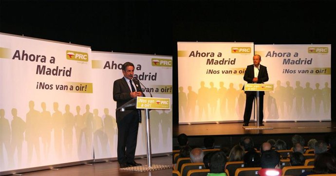 El secretario general del Partido Regionalista de Cantabria (PRC), Miguel Ángel Revilla Miguel Angel Revilla Y exconsejero de Cultura, Turismo y Deporte del Gobierno de Cantabria, Francisco Javier López Marcano