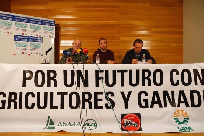 Las organizaciones agrarias convocan este miércoles una concentración en defensa