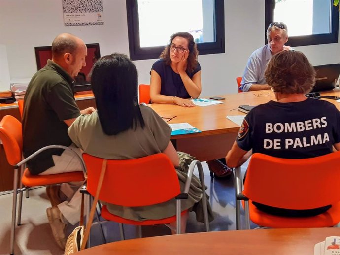 Reunión celebrada entre el Ayuntamiento y los Bomberos de Palma.