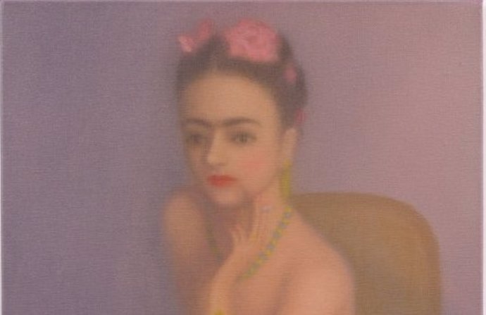La obra 'Frida fumando en rosa' de la artista asturiana Chechu Álava.