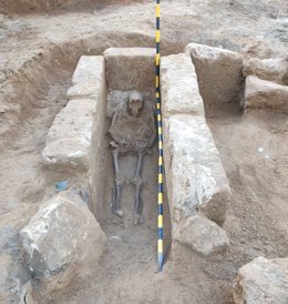 Imagen de los restos arqueológicos encontrados en las obras del antiguo 'Garaje América'