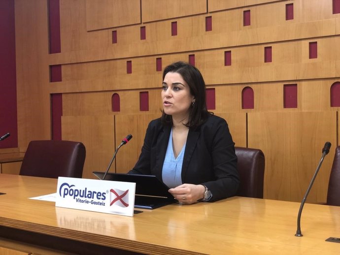 La portavoz del PP en Vitoria, Leticia Comerón.