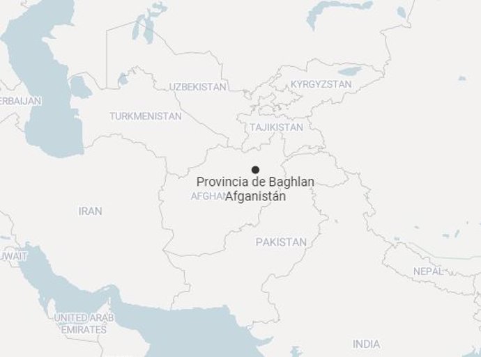 Mapa de la provincia de Baghlan, en el norte de Afganistán, donde ha tenido lugar el ataque