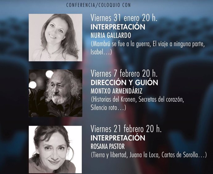 Gallardo, Armendáriz y Pastor, en el carte de las jornadas de cine español de la UA.