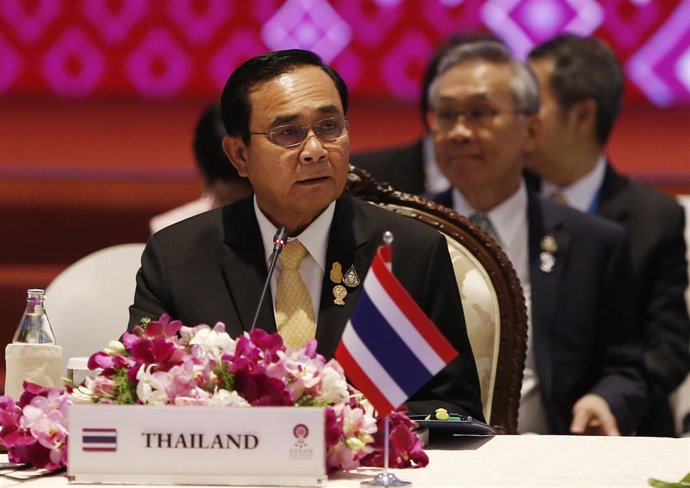 El general Prayuth Chan Ocha, primer ministro de Tailandia, en una cumbre de la ASEAN