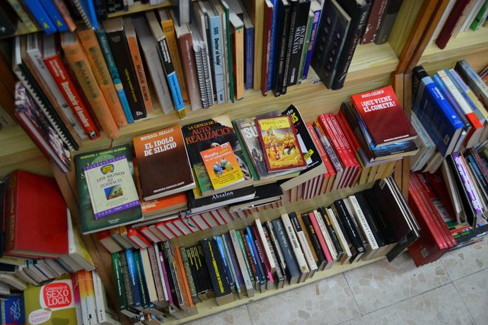 Libros en una librería