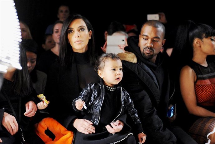 Kim Kardashian y Kanye West con North