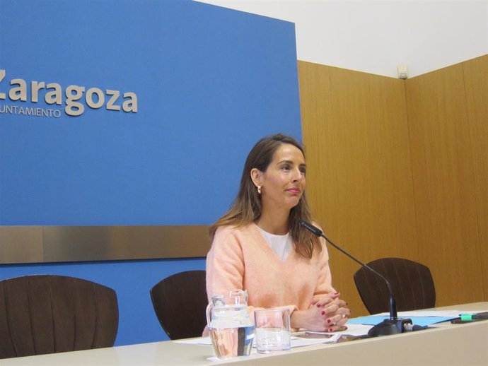 María Navarro durante la rueda de prensa de este martes