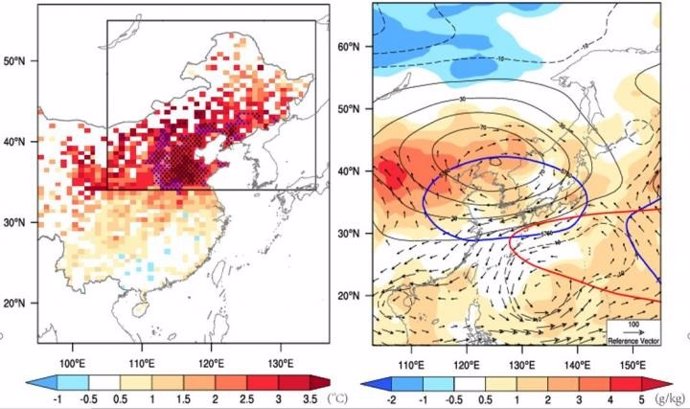 Características de la ola de calor observada en el noreste de China - 12 de julio a 10 de agosto de 2018.