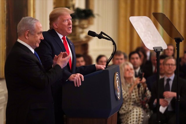 Donald Trump y Benjamin Netanyahu ofrecen una rueda de prensa en la Casa Blanca para anunciar ''El acuerdo del siglo'