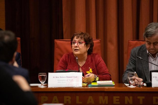 La exconsellera de Trabajo, Asuntos Sociales y Familia de la Generalitat y presa del 'Procés', Dolors Bassa, declara ante la Comisión de Investigación de la aplicación del 155 en Catalunya, en el Parlament de Catalunya /Barcelona, a 28 de enero de 2020.