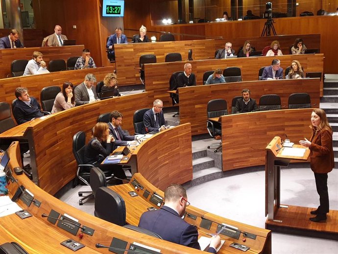 La portavoz de Podemos en la Junta General, Lorena Gil