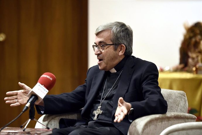 Entrevista de Europa Press con el secretario general y portavoz de la Conferencia Episcopal Española (CEE), Luis Argüello, en Madrid (España), a 18 de diciembre de 2019.