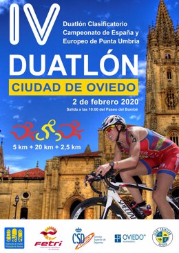 Cartel  IV Duatlón 'Ciudad de Oviedo'.