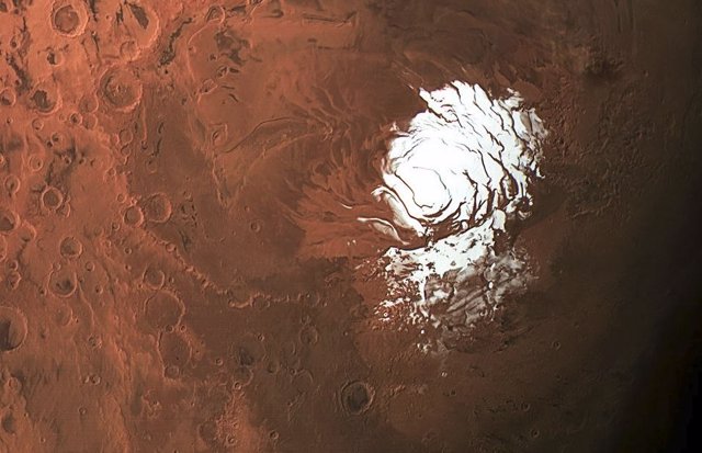 Polo sur de Marte