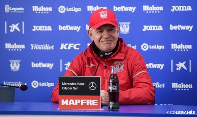 El entrenador del CD Leganés, Javier Aguirre, en rueda de prensa