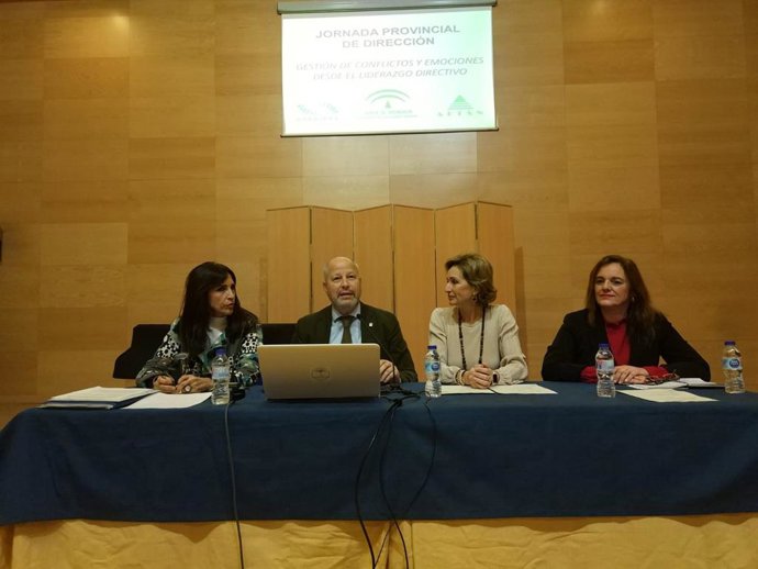 El consejero de Educación y Deporte de la Junta de Andalucía, Javier Imbroda, durante su intervención en la jornada en Córdoba.