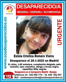 Sucesos.- Denuncian la desaparición de una joven en Barajas y su posible relació