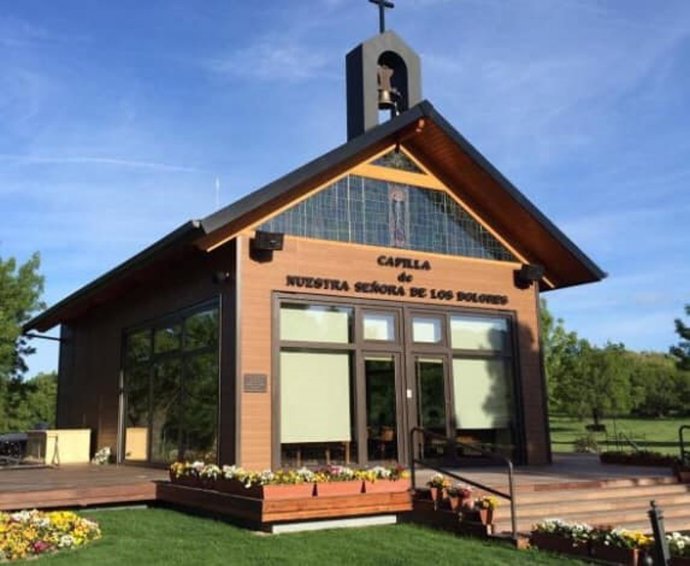 Imagen de la capilla la capilla levantada en la finca de Prado Nuevo, donde la vidente Amparo Cuevas decía que se le aparecía la Virgen, en El Escorial.