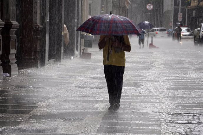 Imagen de las fuertes lluvias en Brasil.