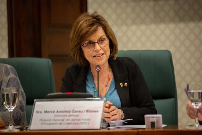 La directora general del Servei d'Ocupació de Catalunya (SOC), Merc Antnia Garau comparece para informar sobre actuaciones en el Parlament de Cataluña, en Barcelona (España), a 4 de diciembre de 2019.