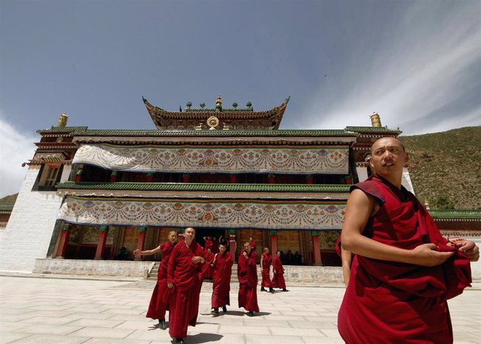 Un monasterio en Tíbet.