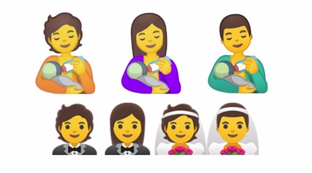 Variantes de género incluidas en 'Emoji 13.0'