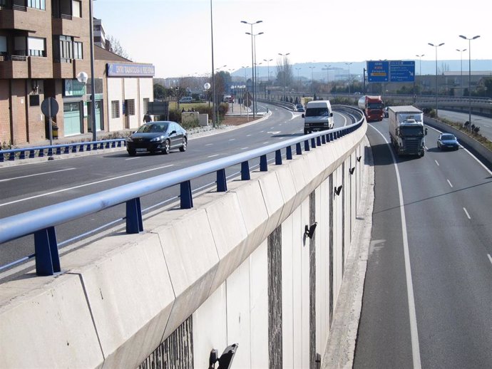 La Circunvalación de Logroño, uno de los puntos de la ciudad donde se regisran más accidentes de tráfico.