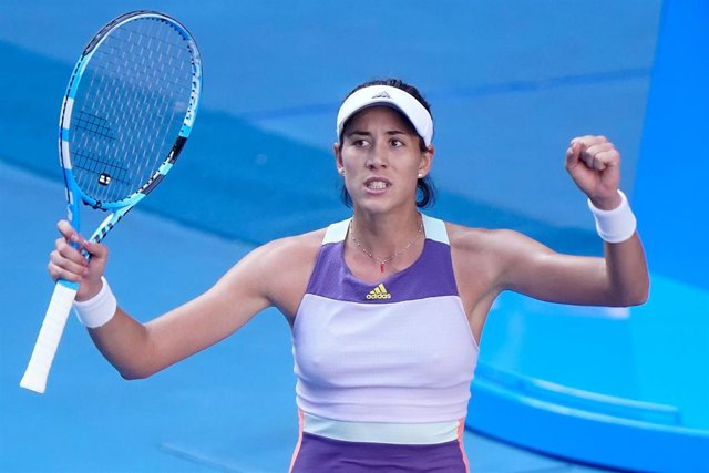 Garbiñe Muguruza celebra su pase a la final de Australia