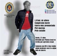 La Policía difunde un retrato robot del detenido por violación en Sevilla para encontrar posibles víctimas