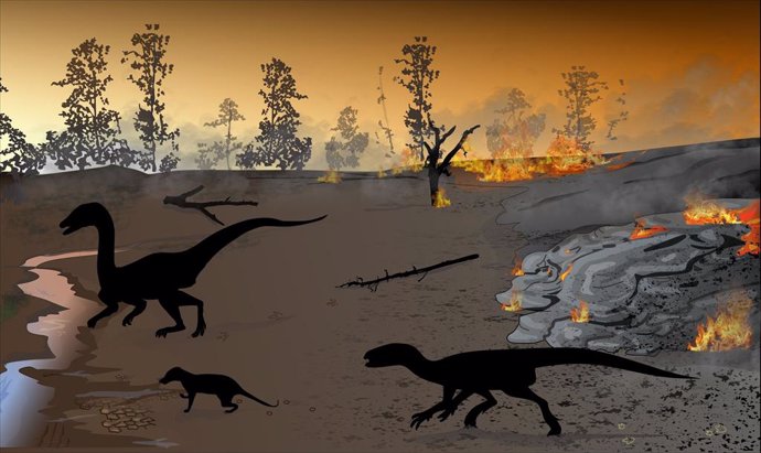 Animales del Jurásico vivieron en una tierra de fuego al sur de África