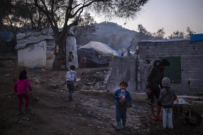 Campo de migrantes y refugiados de Moria, en Lesbos