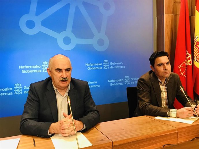 El vicepresidente del Gobierno de Navarra José María Aierdi y el director gerente de Nasuvinsa, Alberto Bayona.